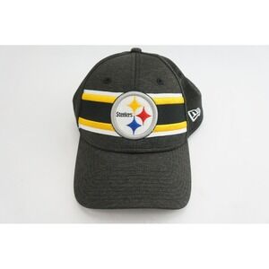 New Era Pittsburgh Steelers Hat Mens M/L Gray 39THIRTY NFL Stretch Fit Excellent